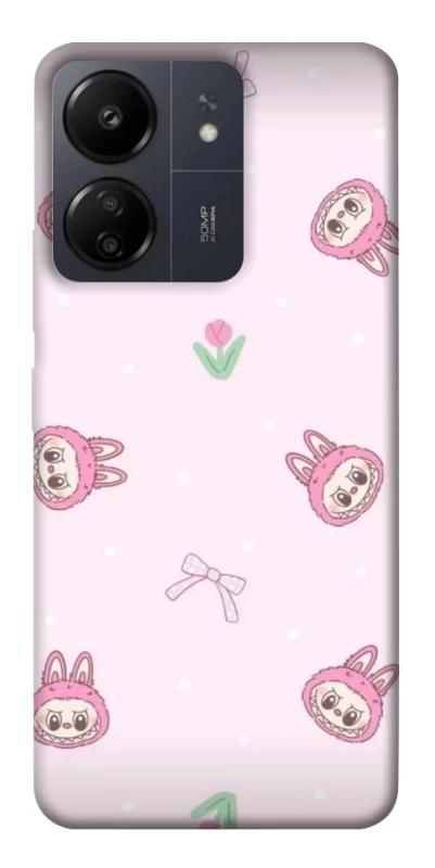 Чехол на Xiaomi Poco C65 Labubu Flower фото 1 из 1