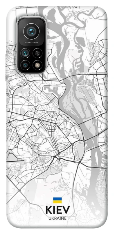 Чохол на Xiaomi Mi 10T Kiev white map фото 1 з 1