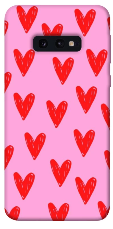 Чехол на Samsung Galaxy S10e Red hearts 2 фото 1 из 1