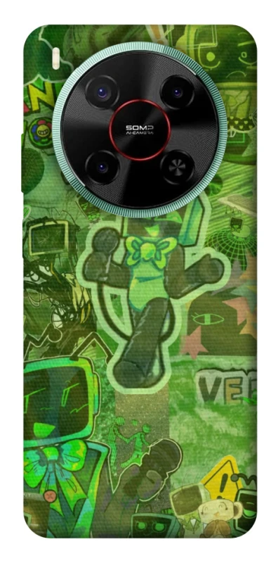 Чохол на ZTE Nubia V70 Max Dandysworld tv green theme фото 1 з 1