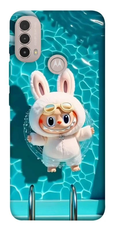 Чохол на Motorola Moto E40 Labubu in the pool ver.2 фото 1 з 1