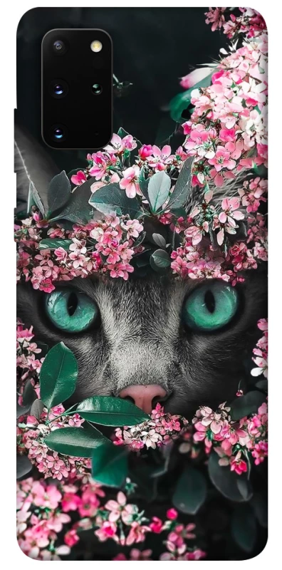 Чехол на Samsung Galaxy S20+ Кот в цветах фото 1 из 1
