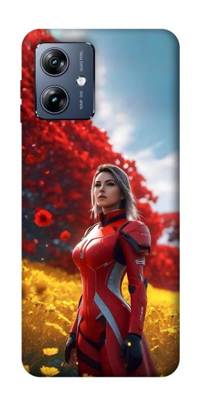 Чохол на Motorola Moto G54 Power Cyber space girl ver.5 фото 1 з 1