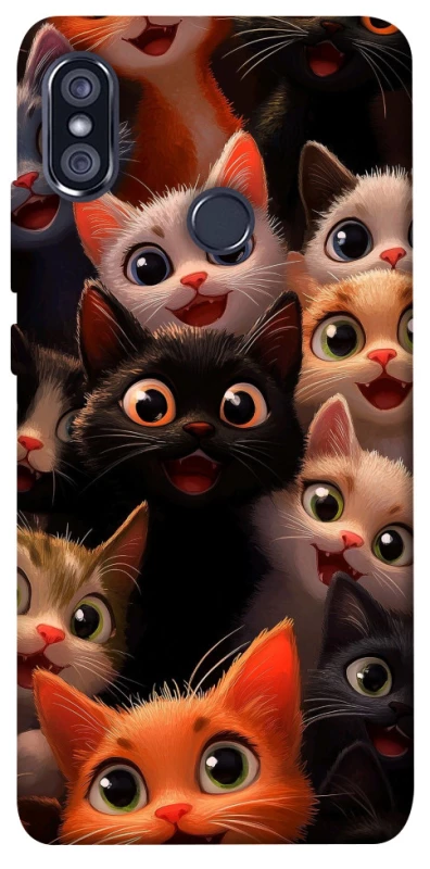 Чохол на Xiaomi Redmi Note 5 Pro / Note 5 (AI Dual Camera) happy cats фото 1 з 1
