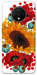 Чохол на OnePlus 7T Соняшники та маки фото 1 з 1