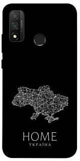 Чехол на Huawei P Smart (2020) Ukraine black map фото 1 из 1