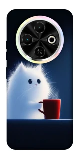 Чехол на TECNO Spark 30C Чехол кот с кофе фото 1 из 1