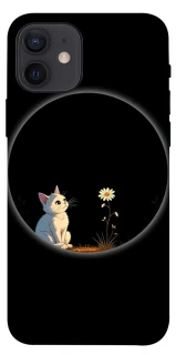 Чехол на Apple iPhone 12 (6.1") Cat and flower фото 1 из 1