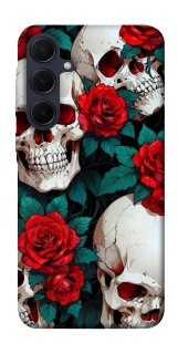 Чохол на Samsung Galaxy A35 skull and rose фото 1 з 1