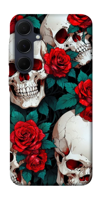 Чохол на Samsung Galaxy A55 skull and rose фото 1 з 1