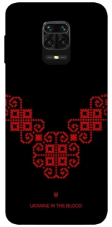 Чехол на Xiaomi Redmi Note 9s / Note 9 Pro / Note 9 Pro Max Черно-красная вышиванка фото 1 из 1