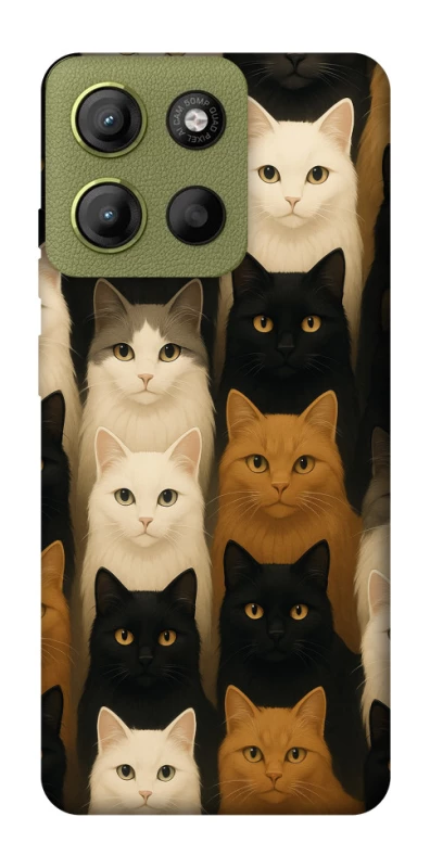 Чехол на Motorola Moto G15 4G Colorful Cat Collage фото 1 Чехол на Motorola Moto G15 4G Colorful Cat Collage фото 1 из 1