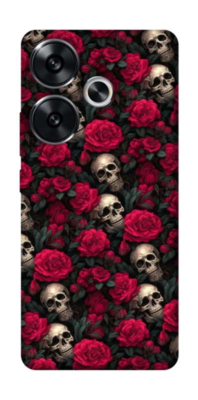 Чохол на Xiaomi Poco F6 Черепа та рози фото 1 з 1