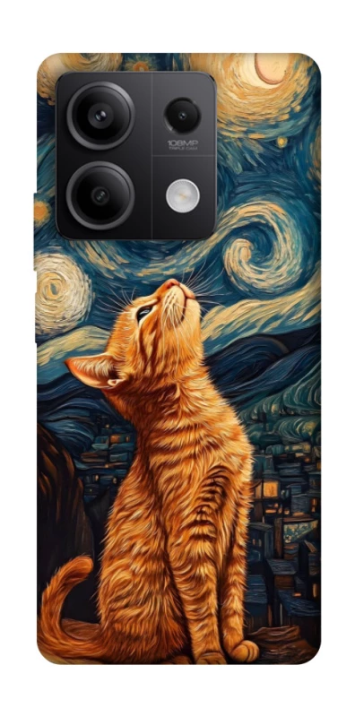 Чехол на Xiaomi Redmi Note 13 5G van gogh cat фото 1 из 1