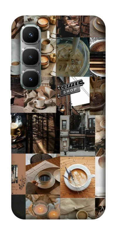 Чохол на Infinix Hot 60 Pro Coffee collage ver.3 фото 1 з 1