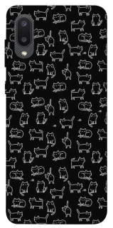 Чохол на Samsung Galaxy A02 Black Cats фото 1 Чохол на Samsung Galaxy A02 Black Cats фото 1 з 1