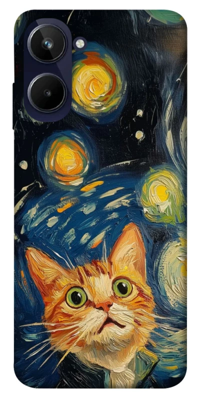 Чехол на Realme 10 4G paint cat фото 1 из 1