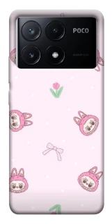 Чохол на Xiaomi Poco X6 Labubu Flower фото 1 з 1