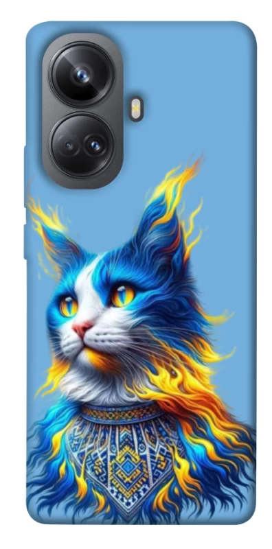 Чехол на Realme 10 Pro+ Кот патриот фото 1 из 1