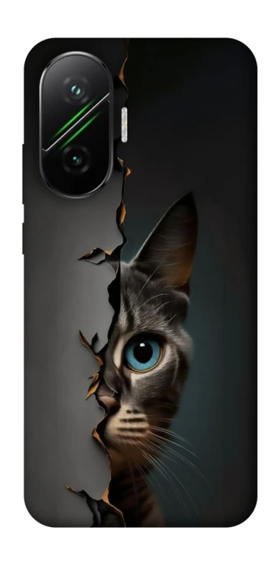 Чохол на Xiaomi Poco F7 Кіт-підглядач v2 фото 1 з 1