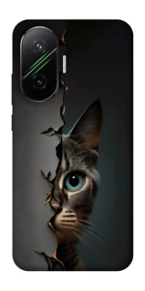 Чехол на Xiaomi Poco F7 Кот-подглядыватель v2 фото 1 из 1