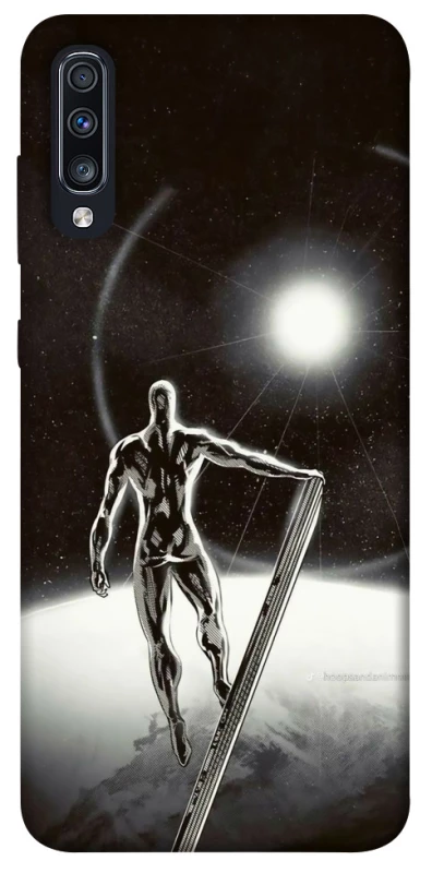 Чохол на Samsung Galaxy A70 (A705F) Срібний серфер фото 1 з 1