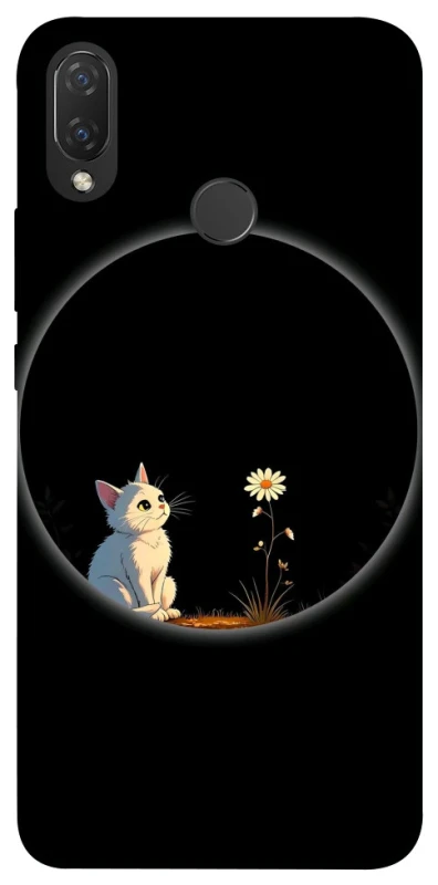 Чохол на Huawei P Smart+ (nova 3i) Cat and flower фото 1 з 1