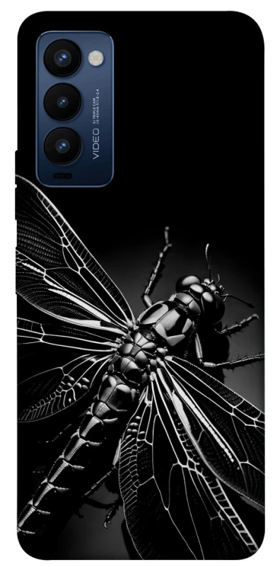 Чехол на TECNO Camon 18 Black dragonfly фото 1 из 1