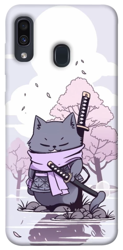 Чехол на Samsung Galaxy A20 / A30 Samurai cat фото 1 из 1