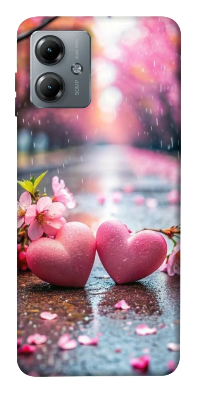 Чохол на Motorola Moto G14 Pink heart фото 1 з 1