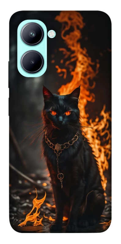 Чехол на Realme C33 Огненный кот фото 1 из 1