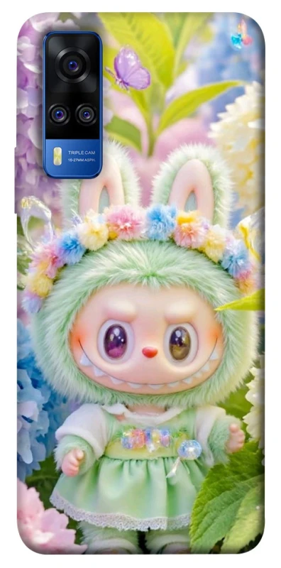 Чохол на Vivo Y51a Labubu & Flowers ver.2 фото 1 з 1