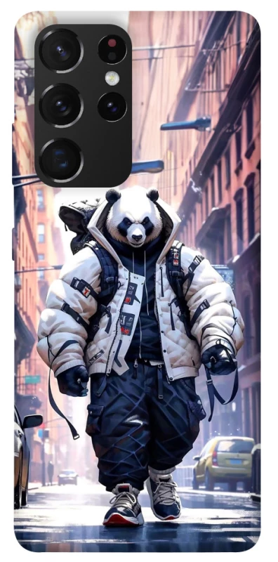 Чехол на Samsung Galaxy S21 Ultra Панда курьер фото 1 из 1