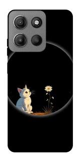 Чехол на Motorola Moto G15 4G Cat and flower фото 1 из 1