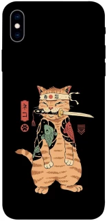 Чохол на Apple iPhone XS Max (6.5") Кіт-самурай фото 1 з 1