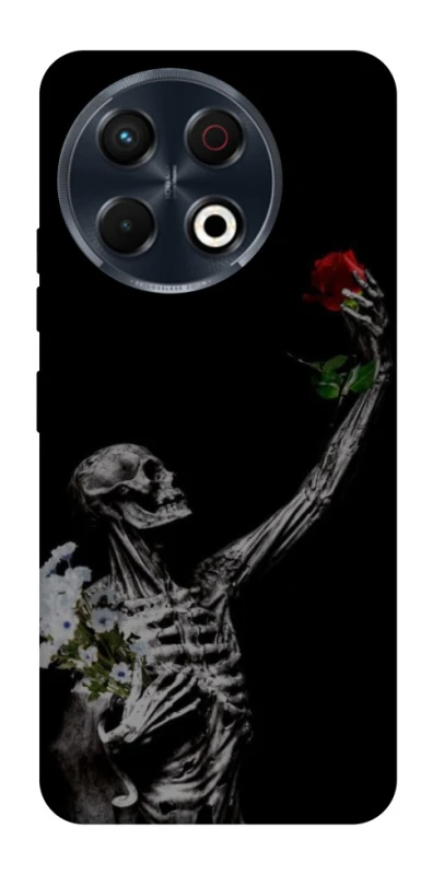 Чехол на TECNO Spark 30 Pro (KL7) Skeleton vs Rose фото 1 из 1