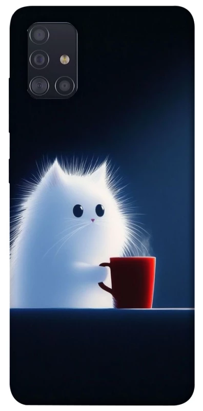 Чохол на Samsung Galaxy A51 Чохол кіт з кавою фото 1 з 1