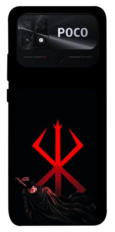 Чехол на Xiaomi Poco C40 Berserk Red Logo фото 1 из 1