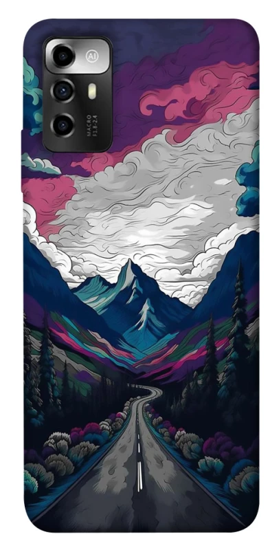 Чехол на ZTE Blade A72 Нарисованные горы фото 1 из 1