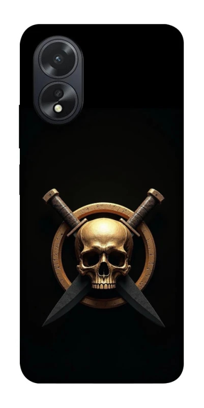 Чохол на Oppo A18 Golden Skull фото 1 з 1
