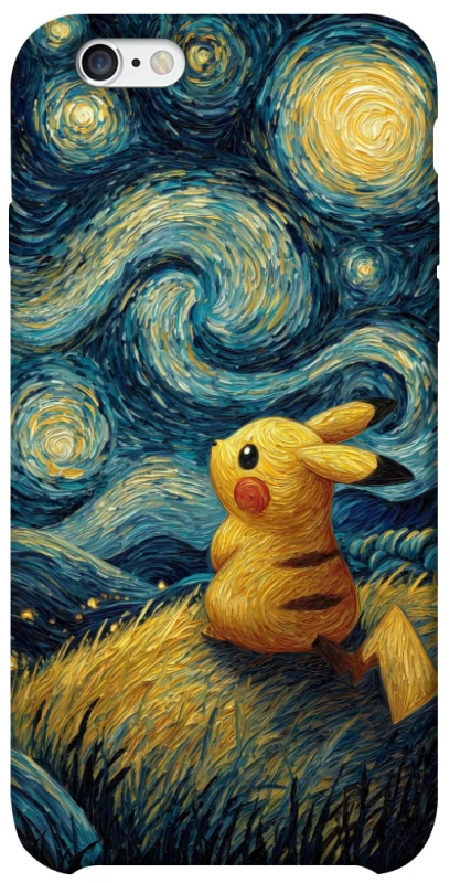 Чехол на Apple iPhone 6/6s (4.7") Pikachu and Van Gogh фото 1 из 1