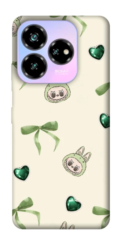 Чохол на ZTE Nubia V60 Desing Labubu Green Heart фото 1 з 1