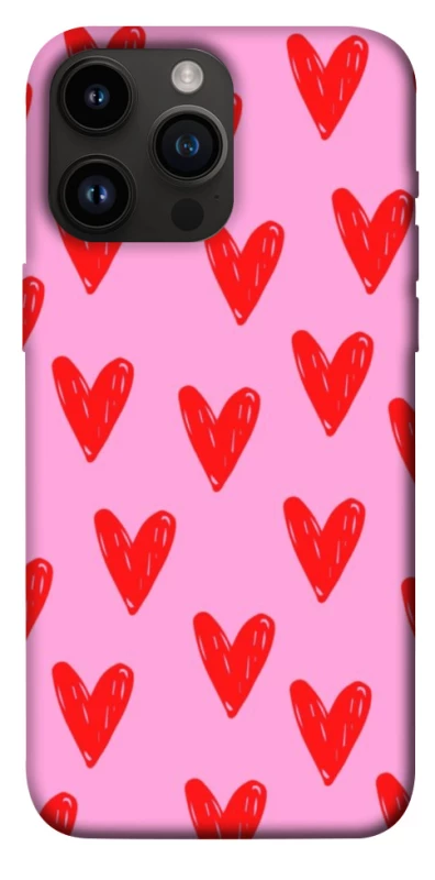 Чехол на Apple iPhone 14 Pro Max (6.7") Red hearts 2 фото 1 из 1