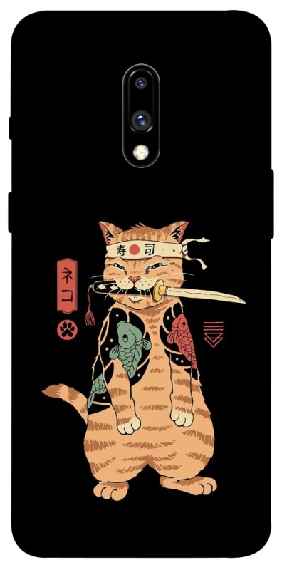 Чехол на OnePlus 7 Кот-самурай фото 1 из 1