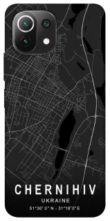 Чохол на Xiaomi Mi 11 Lite Chernihiv map фото 1 з 1