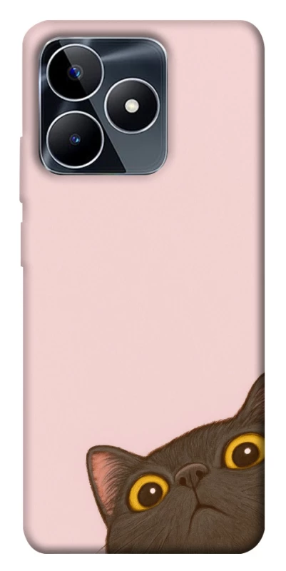 Чехол на Realme C53 Peeping cat фото 1 из 1