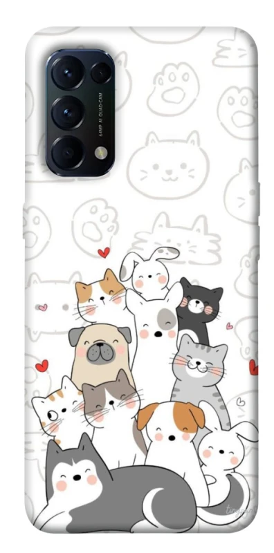 Чехол на Oppo Reno 5 4G Funny Pets фото 1 из 1
