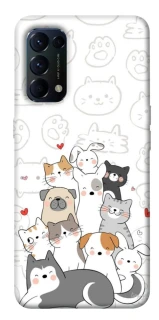 Чехол на Oppo Reno 5 4G Funny Pets фото 1 из 1