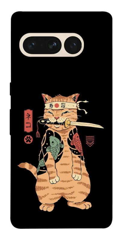 Чохол на Google Pixel 7 Pro Кіт-самурай фото 1 з 1