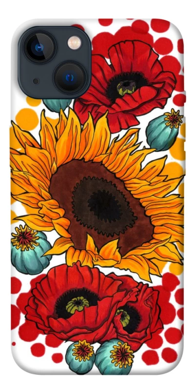 Чохол на Apple iPhone 13 (6.1") Соняшники та маки фото 1 з 1